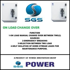 SGS POWER ONLOAD CHANGEOVER SWITCH